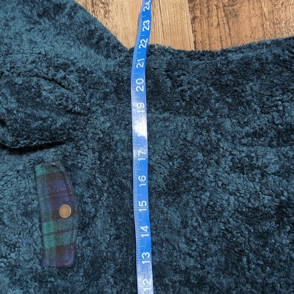 Pendleton Sherpa Teddy Deep Pile Fleece Jacket Fuzzy Full Zip in Teal - Picture 11 of 12